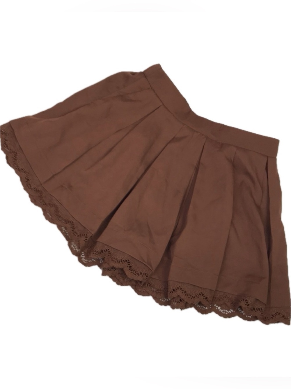 NWT Cider Women’s Lace Brown Mini Skort Size L